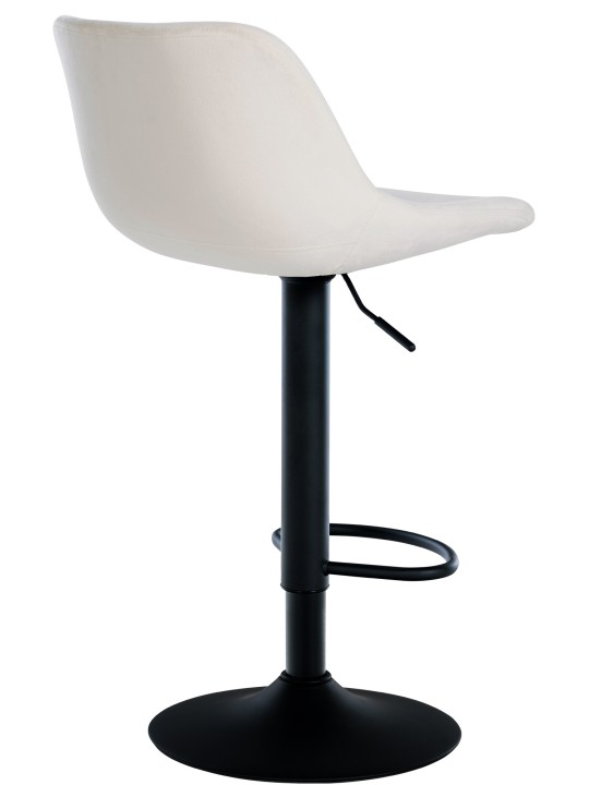 Lot de 2 tabourets de bar loft velours, crème