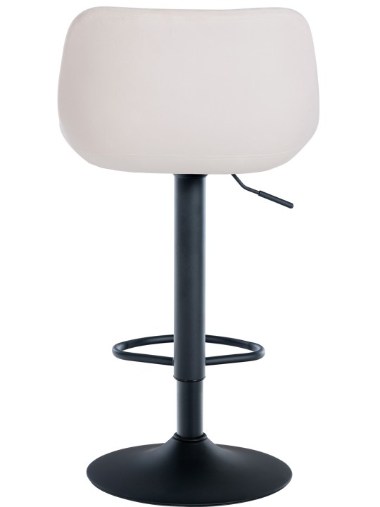 Lot de 2 tabourets de bar loft velours, crème