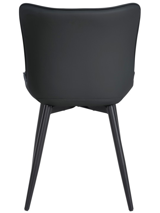 Chaise Largo simili cuir, noir