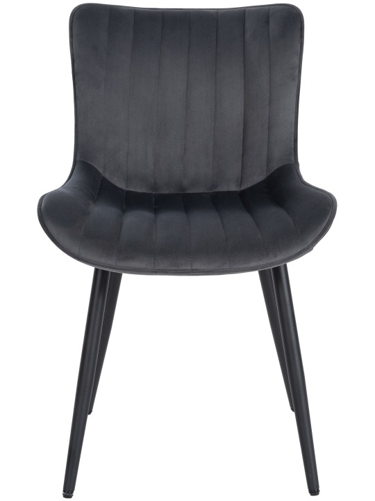 Chaise Largo velours, gris foncé