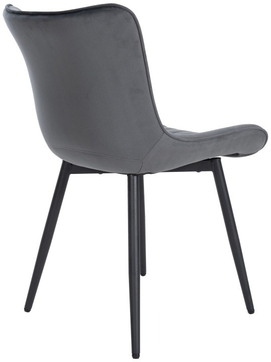 Chaise Largo velours, gris foncé