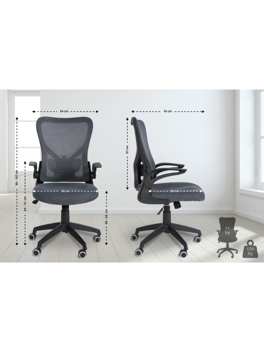 Chaise de bureau Hudson, gris