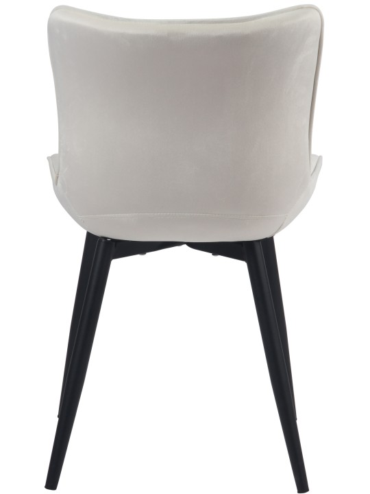 Chaise Brady velours, crème