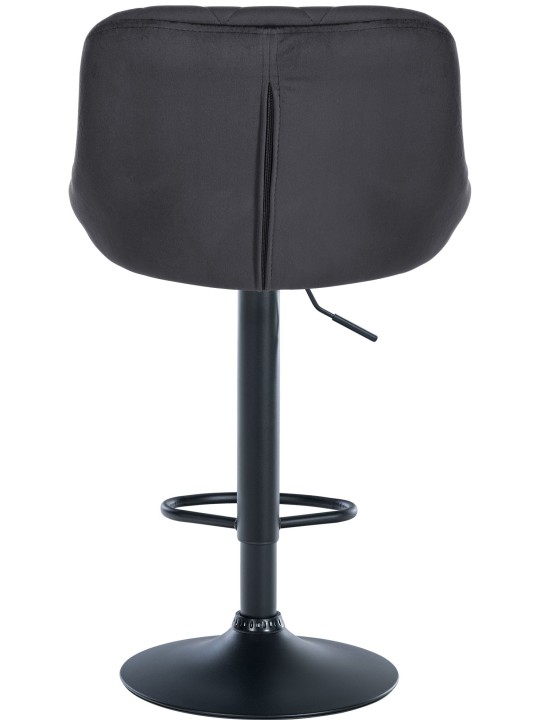 Tabouret de bar Lazio velours, gris foncé