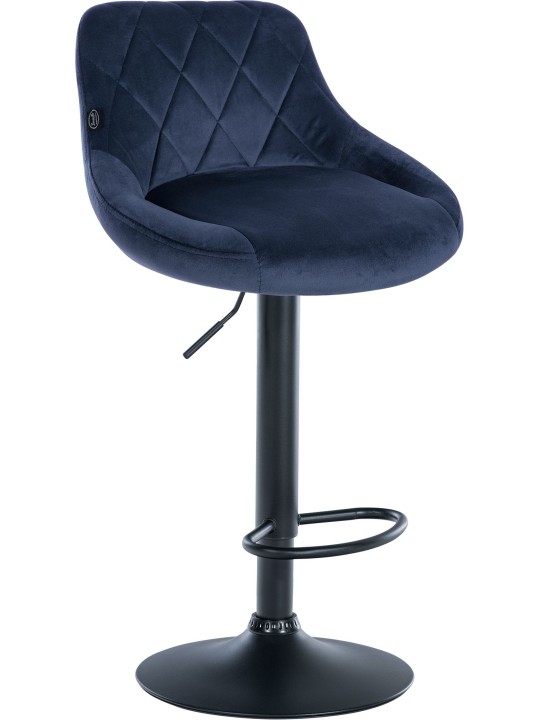 Tabouret de bar Lazio velours, bleu Tabouret de bar Lazio velours, bleu