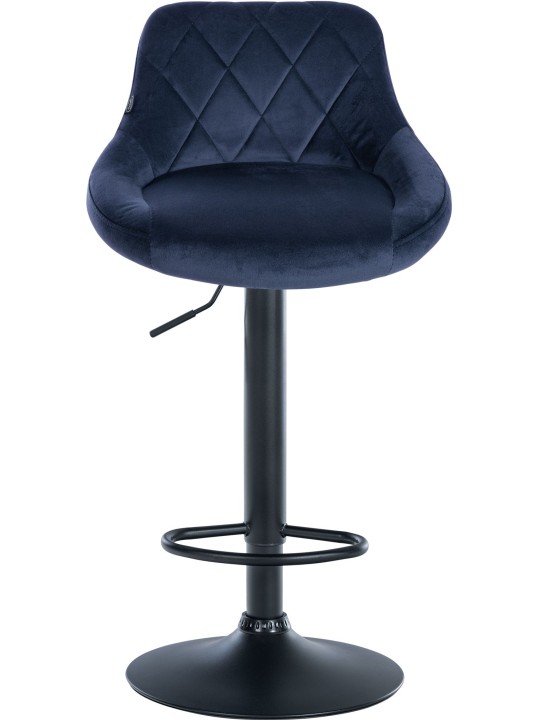 Tabouret de bar Lazio velours, bleu Tabouret de bar Lazio velours, bleu