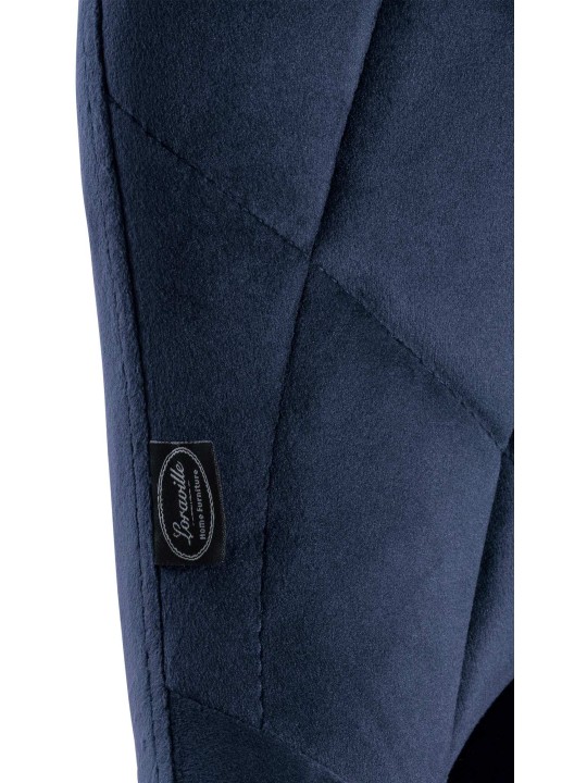 Tabouret de bar Lazio velours, bleu Tabouret de bar Lazio velours, bleu