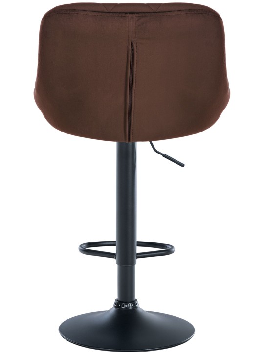 Tabouret de bar Lazio velours, brun