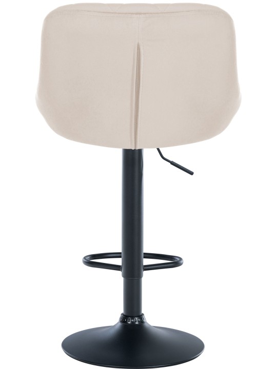 Tabouret de bar Lazio velours, crème
