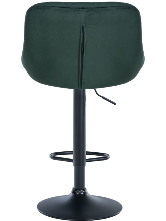 Tabouret de bar Lazio velours, vert foncé