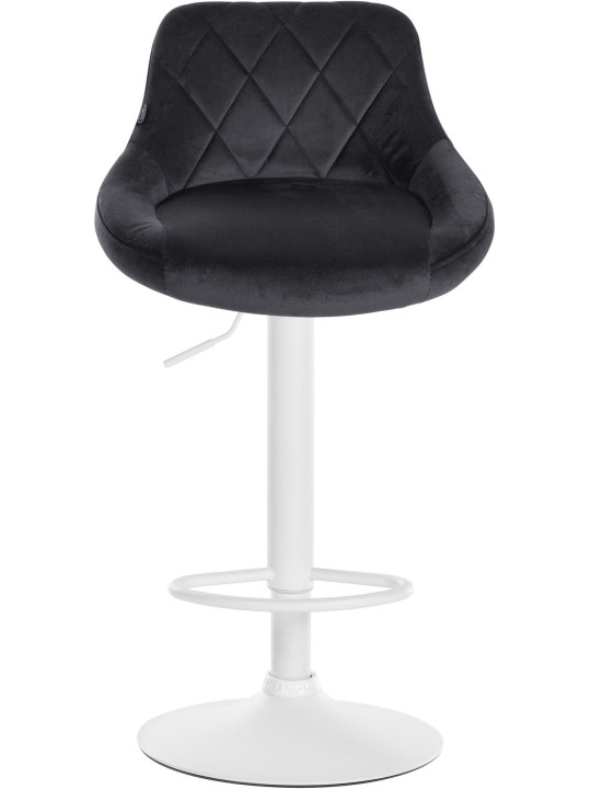 Tabouret de bar Lazio velours, gris foncé
