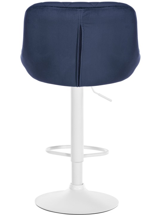 Tabouret de bar Lazio velours, bleu