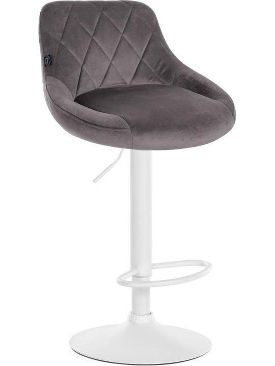 Tabouret de bar Lazio velours, gris Tabouret de bar Lazio velours, gris