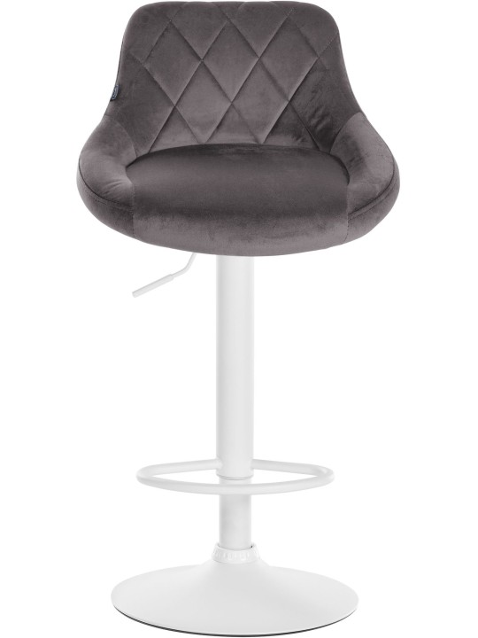 Tabouret de bar Lazio velours, gris Tabouret de bar Lazio velours, gris