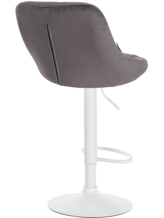 Tabouret de bar Lazio velours, gris Tabouret de bar Lazio velours, gris