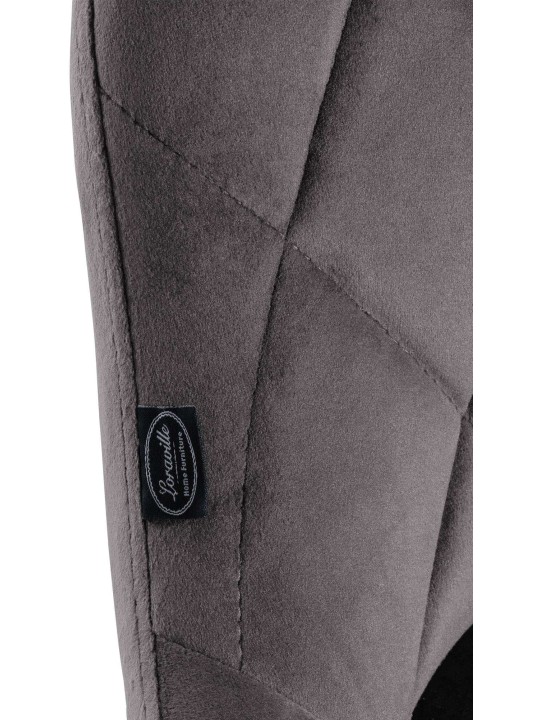 Tabouret de bar Lazio velours, gris Tabouret de bar Lazio velours, gris