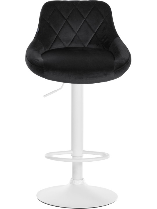Tabouret de bar Lazio velours, noir