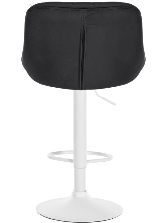 Tabouret de bar Lazio velours, noir