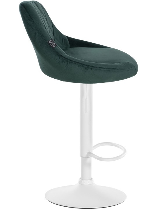 Tabouret de bar Lazio velours, vert foncé