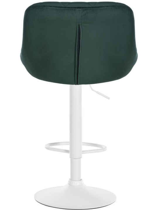 Tabouret de bar Lazio velours, vert foncé