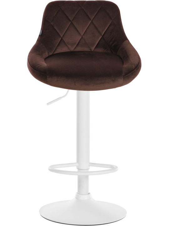 Tabouret de bar Lazio velours, brun