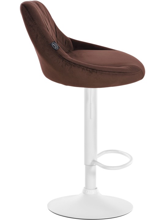 Tabouret de bar Lazio velours, brun