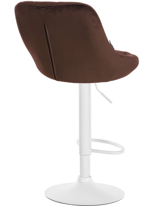 Tabouret de bar Lazio velours, brun