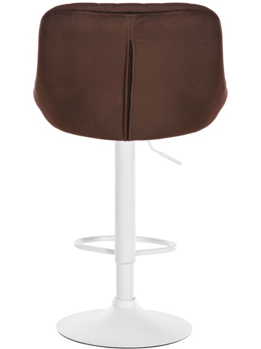 Tabouret de bar Lazio velours, brun