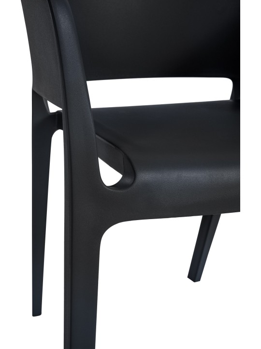 Chaise empilable Puebla, noir