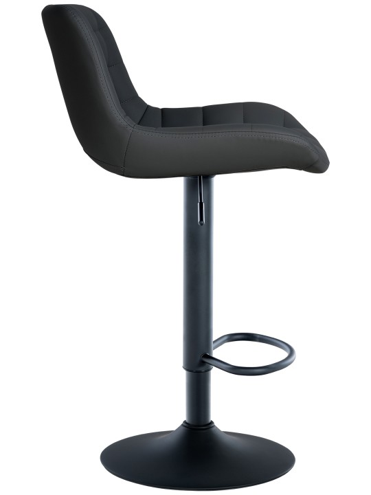 Tabouret de bar Tover simili cuir, noir