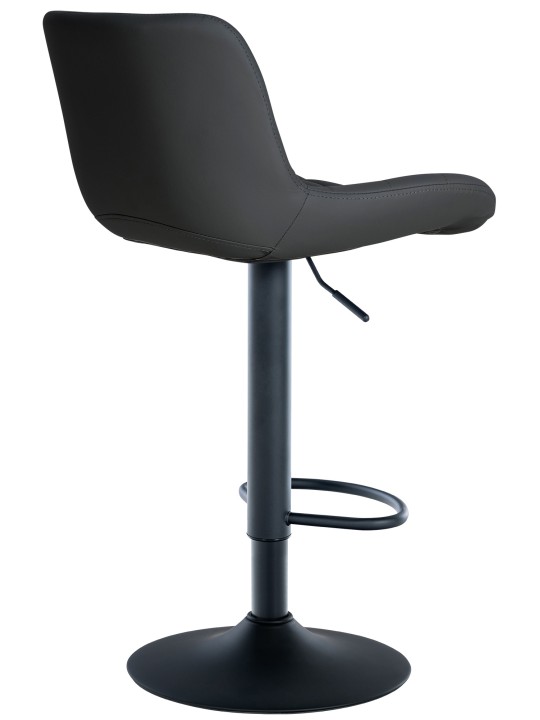 Tabouret de bar Tover simili cuir, noir