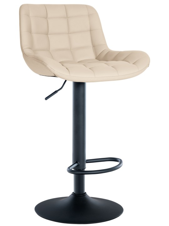 Tabouret de bar Tover simili cuir, crème