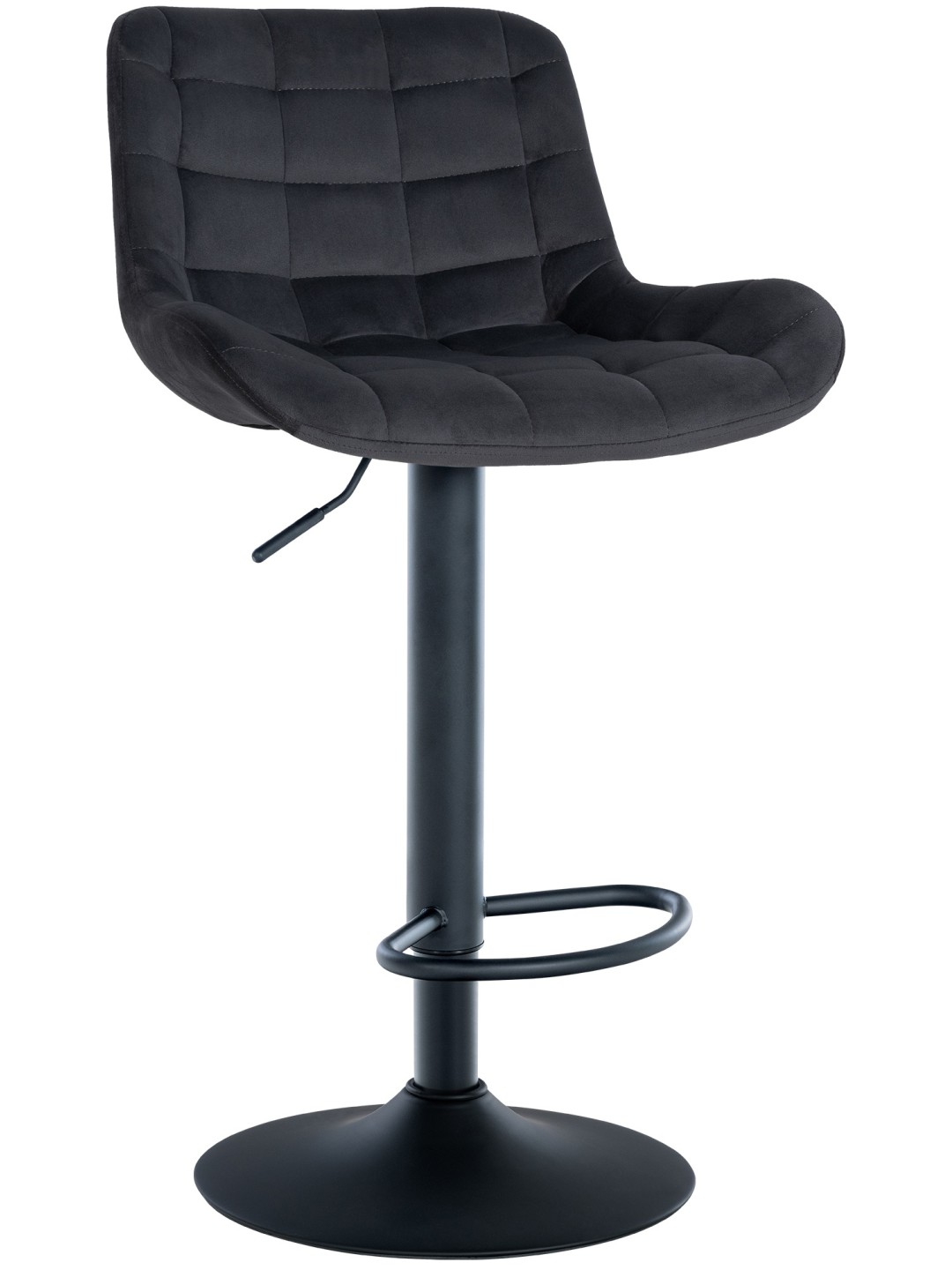Tabouret de bar Tover velours, noir