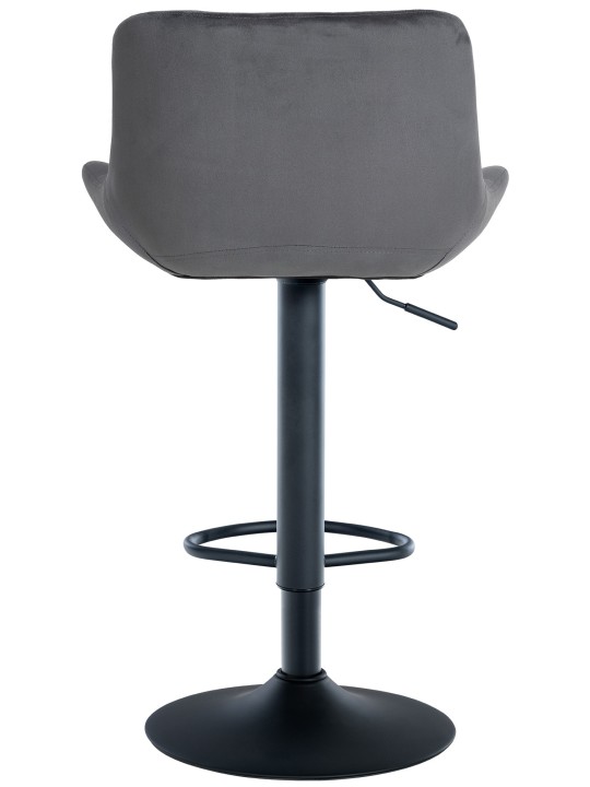 Tabouret de bar Tover velours, gris foncé