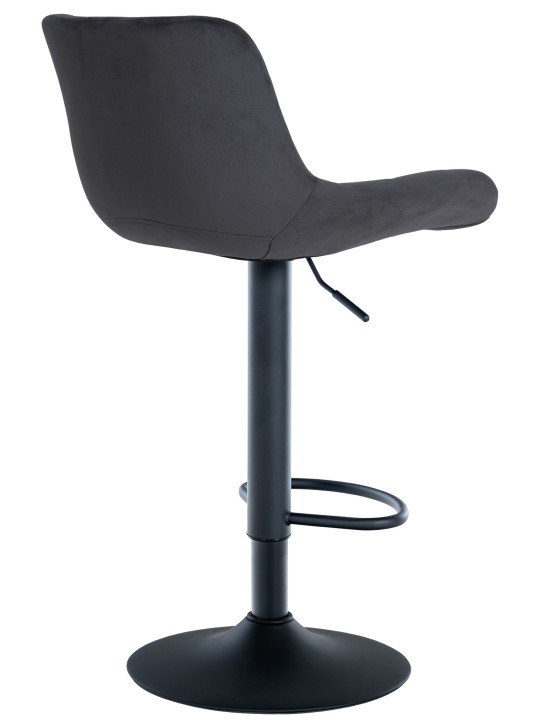 Lot de 2 tabourets de bar Tover velours, noir