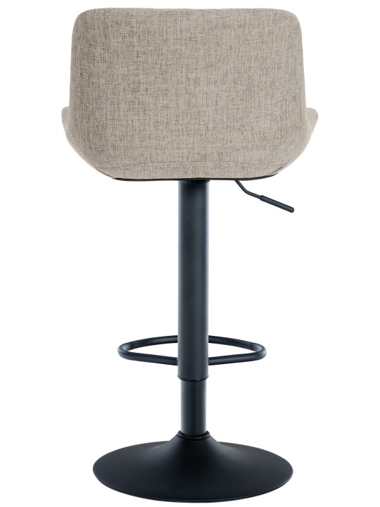 Lot de 2 tabourets de bar Tover tissu, taupe