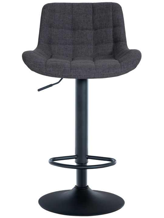 Lot de 2 tabourets de bar Tover tissu, noir