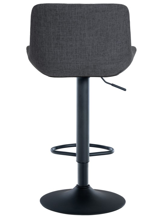 Lot de 2 tabourets de bar Tover tissu, noir