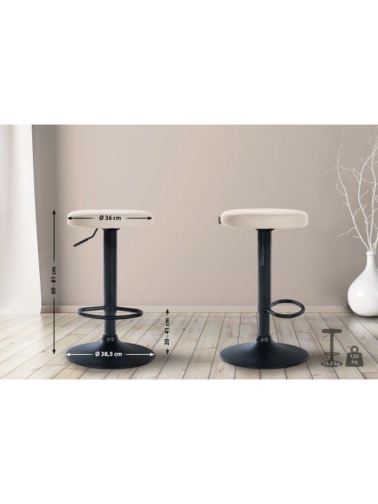 Tabouret de bar Ponte simili cuir, crème