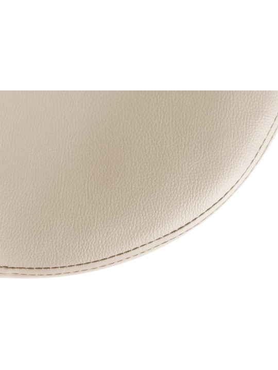 Tabouret de bar Ponte simili cuir chromé, crème