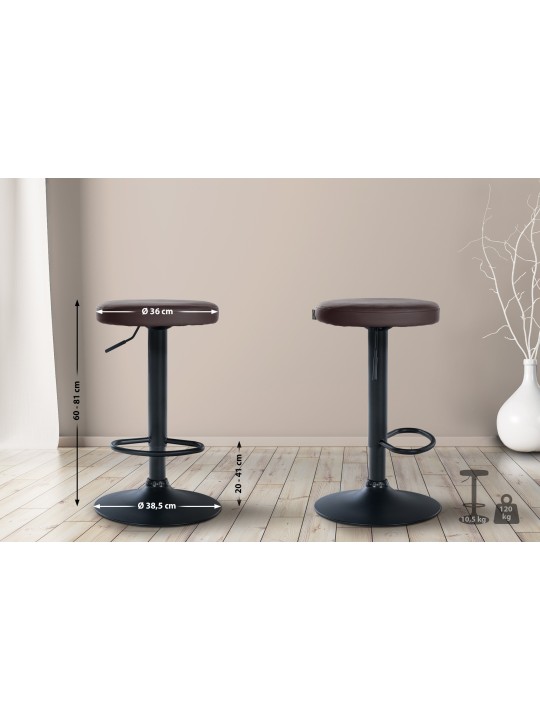 Tabouret de bar Ponte simili cuir, brun Tabouret de bar Ponte simili cuir, brun