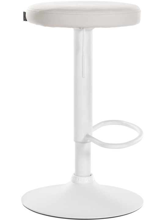 Tabouret de bar Ponte simili cuir, blanc