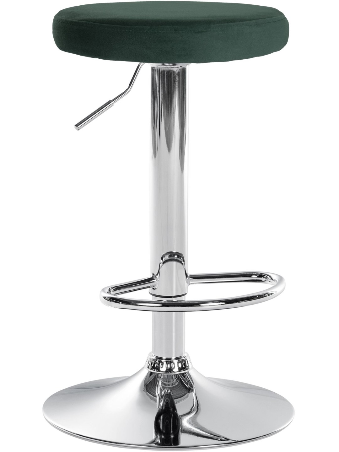 Tabouret de bar Ponte velours chrome, vert