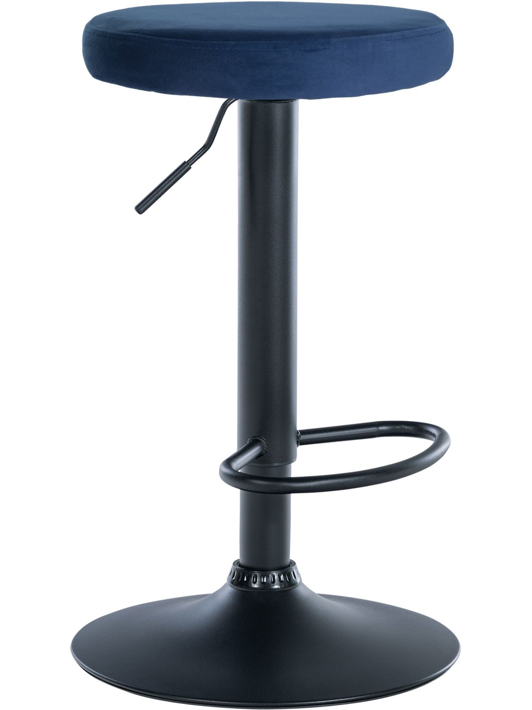 Tabouret de bar Velours Ponte, bleu