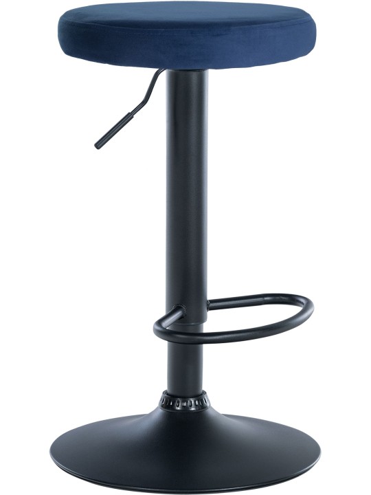 Tabouret de bar Velours Ponte, bleu