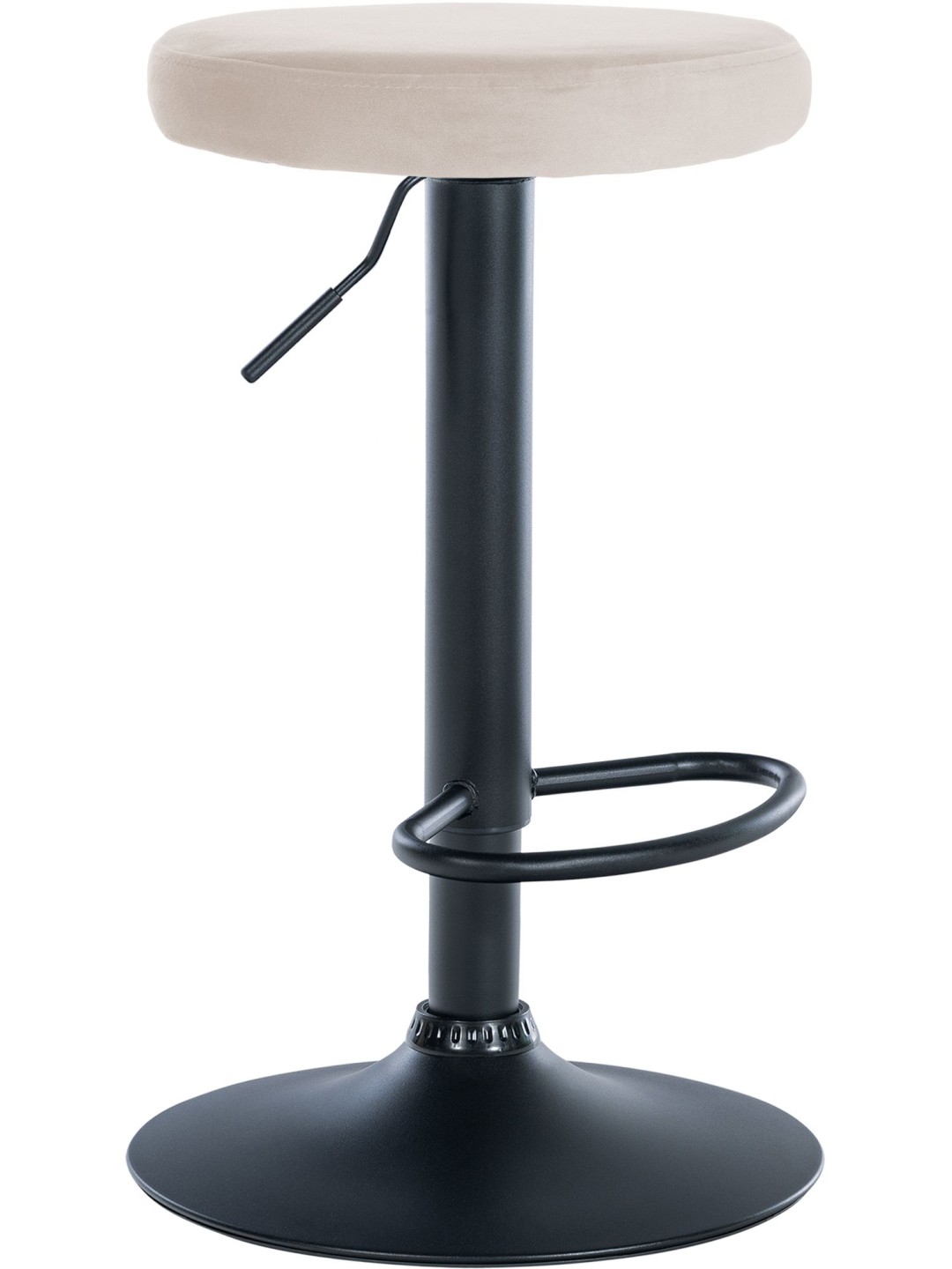 Tabouret de bar Velours Ponte, crème