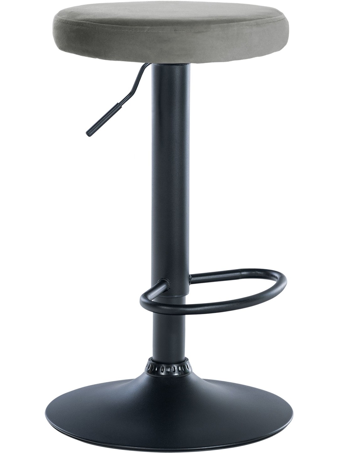 Tabouret de bar Velours Ponte, gris