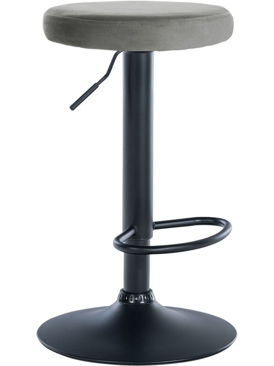 Tabouret de bar Velours Ponte, gris