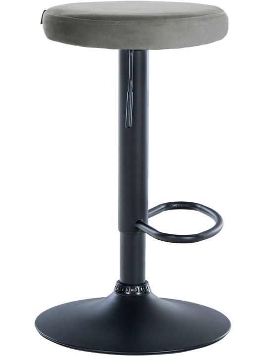 Tabouret de bar Velours Ponte, gris