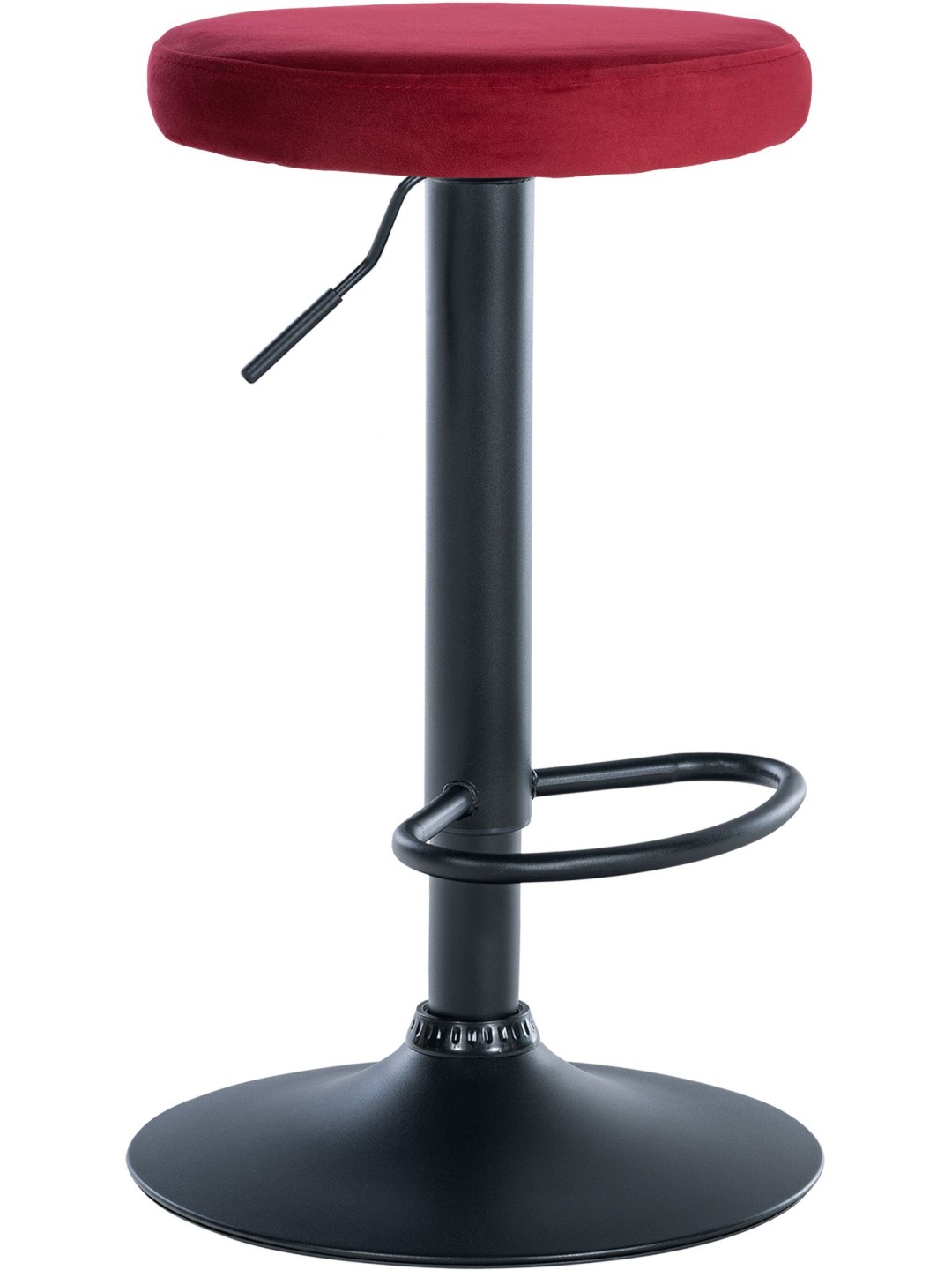 Tabouret de bar Velours Ponte, rouge